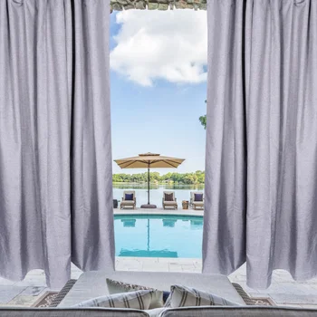 Imitation Linen Curtain Outdoor Pool Curtain Partition Curtain Waterproof Hanging Curtain for Partition (Grey)
Imitation Linen Curtain Outdoor Pool Curtain Partition Curtain Waterproof Hanging Curtain for Partition (Grey)