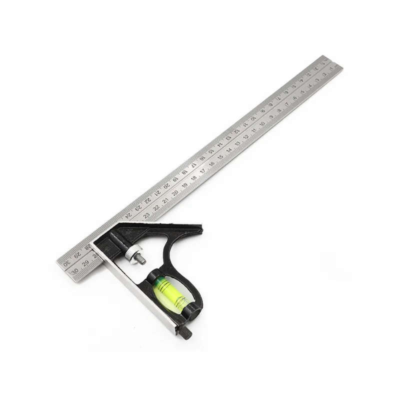 Multifunctional 12 Inch 300mm Adjustable Stainless Steel Combination Square Angle Ruler 45/90 Degree Woodworking Measuring Tool
Multifunctional 12 Inch 300mm Adjustable Stainless Steel Combination Square Angle Ruler 45/90 Degree Woodworking Measuring Tool
