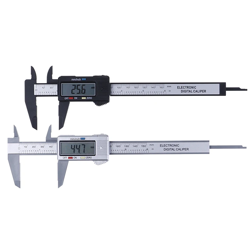 0-150 mm Electronic Digital Caliper 6 Inch Plastic Carbon Fiber Vernier Caliper Gauge Micrometer Measuring Tool
0-150 mm Electronic Digital Caliper 6 Inch Plastic Carbon Fiber Vernier Caliper Gauge Micrometer Measuring Tool