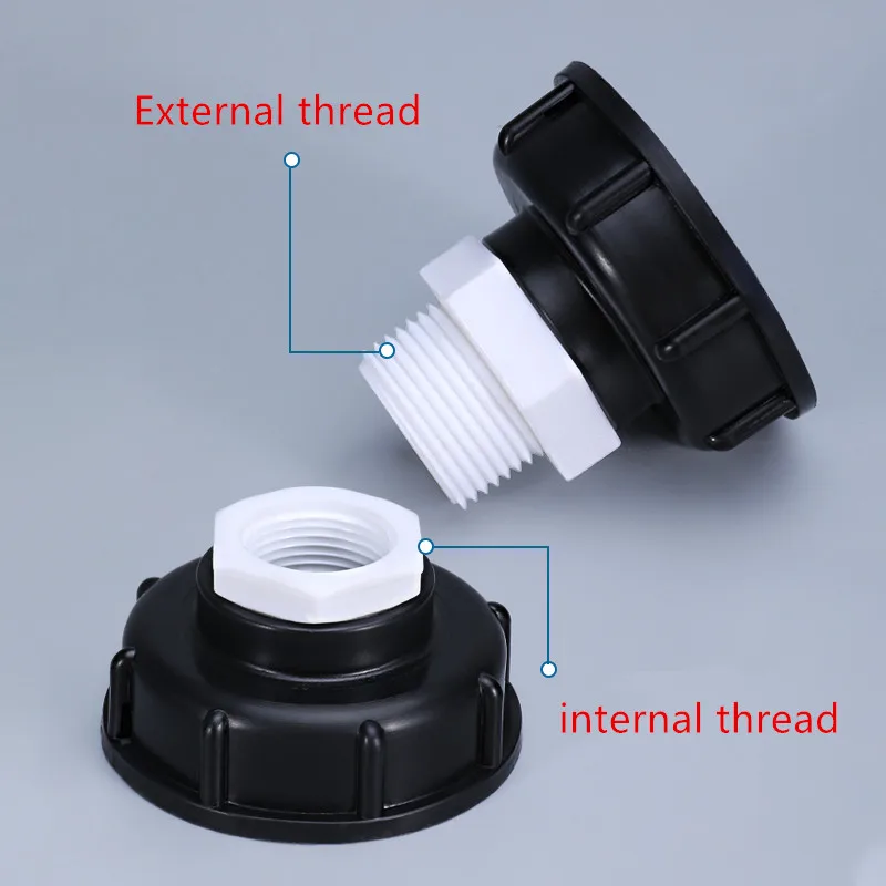 60mm Thread IBC Water Tank Adapter Garden Fittings Replacement 1/2" 3/4" 1" Plastic Drain Connector Durable
60mm Thread IBC Water Tank Adapter Garden Fittings Replacement 1/2" 3/4" 1" Plastic Drain Connector Durable