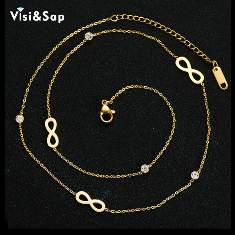 Eleple 8 Character Clavicle Chain Infinite Symbol Necklaces for Women Stainless Steel Necklace Dropshipping Jewelry N133
Eleple 8 Character Clavicle Chain Infinite Symbol Necklaces for Women Stainless Steel Necklace Dropshipping Jewelry N133