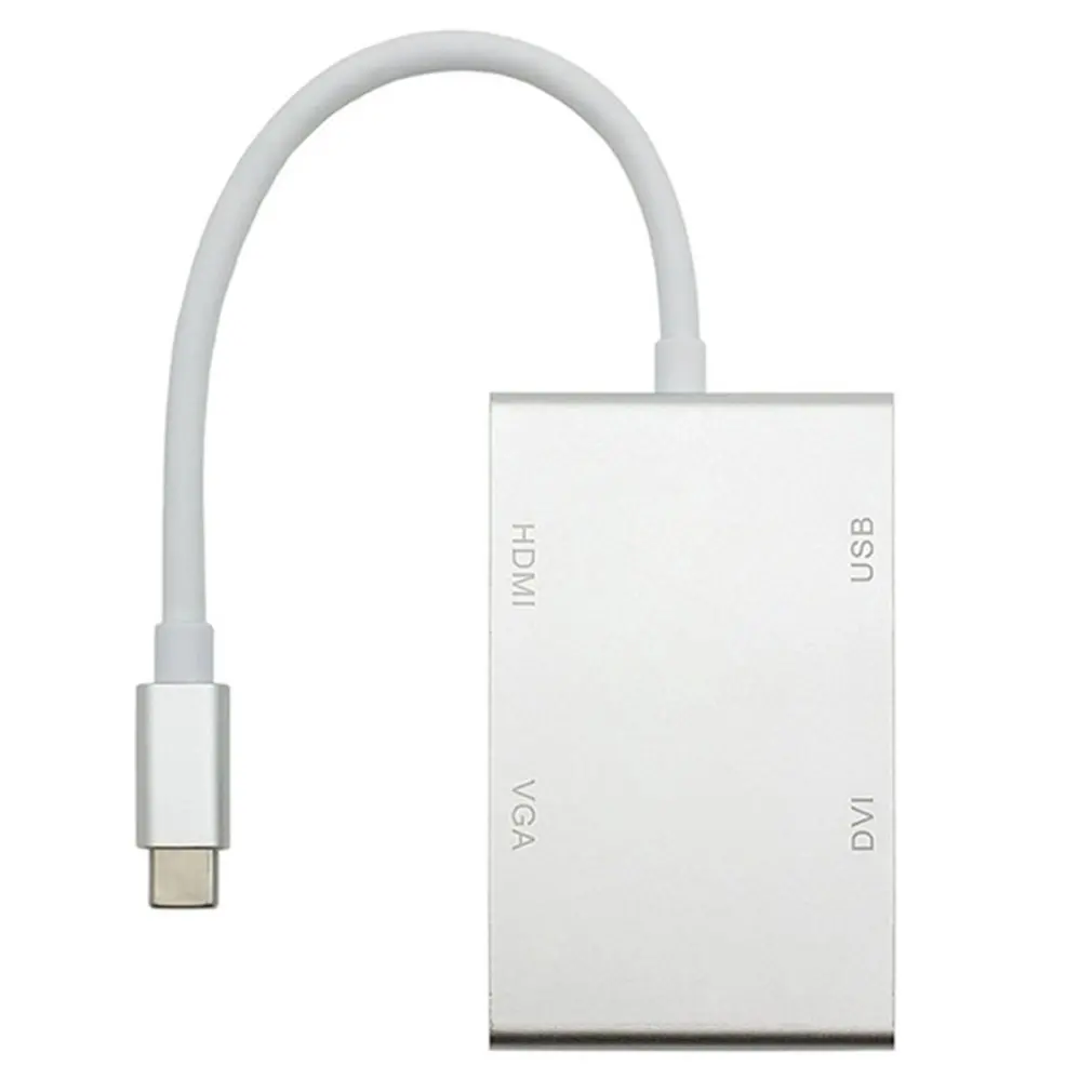 4 в 1 Usb 3 Тип C к Hdmi Vga Dvi 0 выход Расширенный концентратор 4K 1080P 3D видео конвертер для