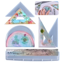 Crystal Epoxy Four-piece Straightedge Protractor Silicone Mold DIY Cartoon Triangle Ruler Learning Tool Mold
Crystal Epoxy Four-piece Straightedge Protractor Silicone Mold DIY Cartoon Triangle Ruler Learning Tool Mold