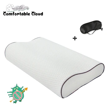 Memory Foam Bed with Anti-mite Pillowcase Orthopedic Pillow for Neck Pain Sleeping 60*30cm With Eyes Mask 
Memory Foam Bed with Anti-mite Pillowcase Orthopedic Pillow for Neck Pain Sleeping 60*30cm With Eyes Mask
