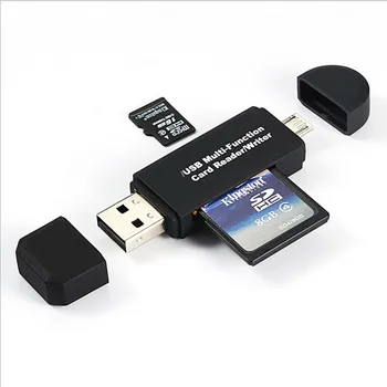 New Arrival Micro USB OTG to USB 2.0 Adapter SD Micro SD Card Reader with Standard USB Male & Micro USB Male Connector
New Arrival Micro USB OTG to USB 2.0 Adapter SD Micro SD Card Reader with Standard USB Male & Micro USB Male Connector