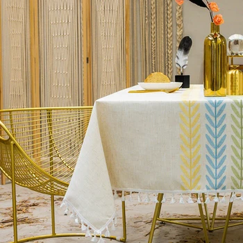 Rustic Tablecloth Cotton Linen Grey Rectangle Table Cloths for Kitchen Dining With Tassel Waterproof Oilproof Cover Tea Table 
Rustic Tablecloth Cotton Linen Grey Rectangle Table Cloths for Kitchen Dining With Tassel Waterproof Oilproof Cover Tea Table