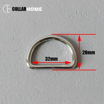 

200pcs metal D d- ring belt buckle for 30mm webbing connect buckle pet straps luggage dog collar outdoor handmade accessories