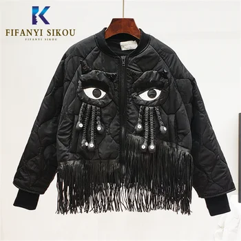 2019 Winter Jacket Women Parka Fashion Doll Ornaments Tassel Thick Warm Overcoat Short Cotton Coat Female Winter Parka Outwear
2019 Winter Jacket Women Parka Fashion Doll Ornaments Tassel Thick Warm Overcoat Short Cotton Coat Female Winter Parka Outwear
