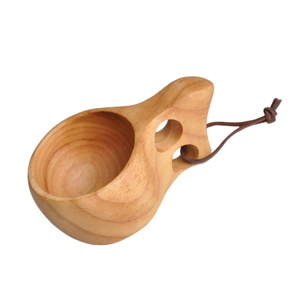 Nordic Style Handmade Backpack Wooden Mug Cup for Camping Hiking Survival Tea Cup Nordic Style Handmade Backpack Wooden Mug Cup for Camping Hiking Survival Tea Cup