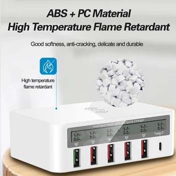 72W 6 Port Quick Charge 3.0USB Charger Adapter Wireless Charger Charging multi-port Station travel Phone Charger for Smart Phone
72W 6 Port Quick Charge 3.0USB Charger Adapter Wireless Charger Charging multi-port Station travel Phone Charger for Smart Phone