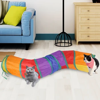 S-shape Cat Tunnel Tube Toy for Cat Kitten Foldable Kitten Interactive Toy Pet Supplies 
S-shape Cat Tunnel Tube Toy for Cat Kitten Foldable Kitten Interactive Toy Pet Supplies