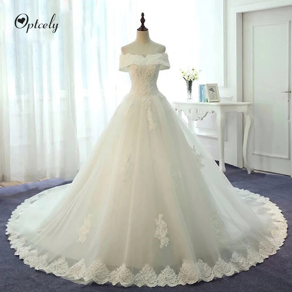 Optcely High Quality Elegant Boat Neck A-Line Wedding Dress 2019 Lace Up Lace Appliques Beaded Hall Bridal Gown Vestido De Noiva
Optcely High Quality Elegant Boat Neck A-Line Wedding Dress 2019 Lace Up Lace Appliques Beaded Hall Bridal Gown Vestido De Noiva