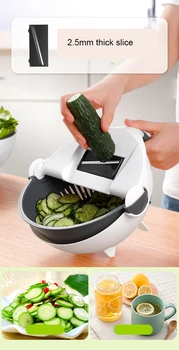 Vegetable Slicer With Drain Basket Slicer Fruit Cutter Potato Peeler Carrot Cheese Grater 
Vegetable Slicer With Drain Basket Slicer Fruit Cutter Potato Peeler Carrot Cheese Grater