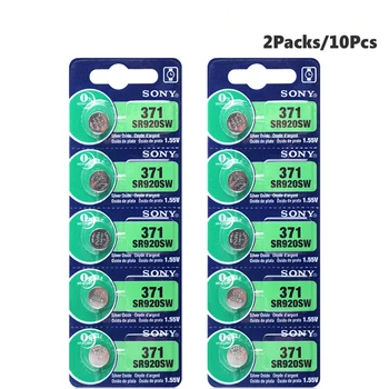 10psc Sony 100% Original 371 SR920SW 920 1.55V Watch Battery SR920SW 371 Button Coin Cell
10psc Sony 100% Original 371 SR920SW 920 1.55V Watch Battery SR920SW 371 Button Coin Cell