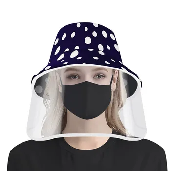 Protective Cap Bucket Hat Wave Point Print With Plastic Shield Anti-dust Windproof Hat Anti-saliva Face Cover Cap Czapka Rybacka
Protective Cap Bucket Hat Wave Point Print With Plastic Shield Anti-dust Windproof Hat Anti-saliva Face Cover Cap Czapka Rybacka