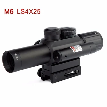 Tactical Compact Red Green Illuminated Riflescope M6 4x25 Optics Sight With Red Laser & Rail Hunting Airsoft Scope
Tactical Compact Red Green Illuminated Riflescope M6 4x25 Optics Sight With Red Laser & Rail Hunting Airsoft Scope