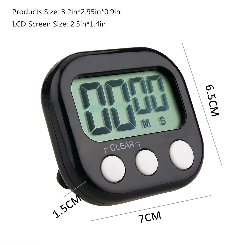 Digital Kitchen Timer Big Digits Loud Alarm Magnetic Backing Stand with Large LCD Display for Cooking Baking Sports Games Digital Kitchen Timer Big Digits Loud Alarm Magnetic Backing Stand with Large LCD Display for Cooking Baking Sports Games