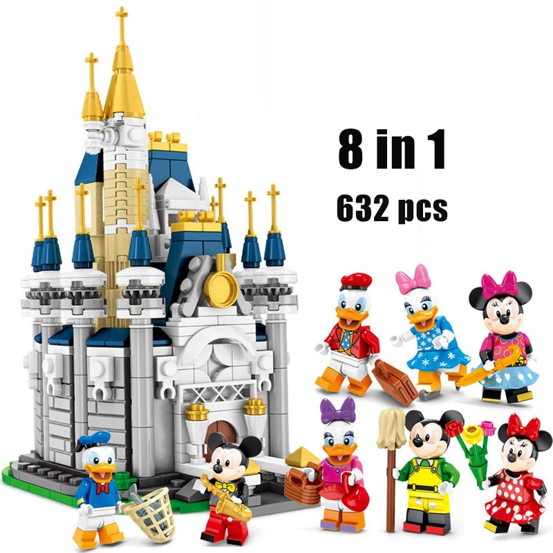 2020 New Disney cartoon character Mickey Minnie Dream Castle 8-in-1 model building block set children's toys children's gifts
2020 New Disney cartoon character Mickey Minnie Dream Castle 8-in-1 model building block set children's toys children's gifts