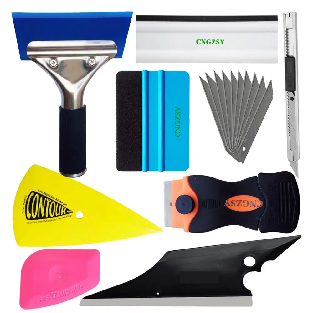 Window Sticker Wrapping Tools Car Tint Film Knife Cutter Glue Remover Water Scraper Contour Squeegee Vinyl Wrap Tools Kit K117
Window Sticker Wrapping Tools Car Tint Film Knife Cutter Glue Remover Water Scraper Contour Squeegee Vinyl Wrap Tools Kit K117