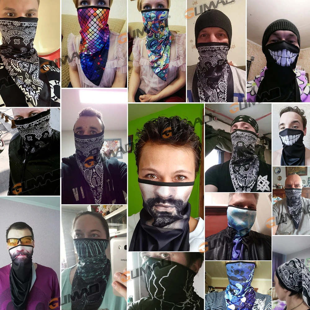 Description Picture 2 of itemSummer Sports Bandana Tube Scarf Cycling Hiking Hunting Running Fishing Tactical Neck Gaiter Cover Triangle Face Mask Men Women