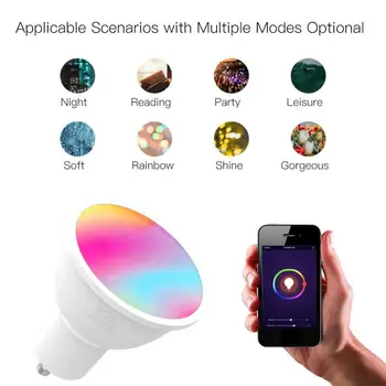 GU10 WiFi Smart LED Bulb RGBCCT 4.5W Dimmable Lamps Smart Life/Tuya APP Smart Remote Control Work with Alexa/Google Dropshipping
GU10 WiFi Smart LED Bulb RGBCCT 4.5W Dimmable Lamps Smart Life/Tuya APP Smart Remote Control Work with Alexa/Google Dropshipping