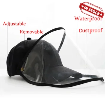 Adult Anti-spitting Protective Hat Dustproof Cover Peaked Cap Hat Anti-fog Saliva Empty Top Hat Mask Cappello di protezione 2020
Adult Anti-spitting Protective Hat Dustproof Cover Peaked Cap Hat Anti-fog Saliva Empty Top Hat Mask Cappello di protezione 2020