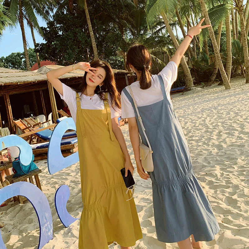 Summer Wear 2019 New Style Korean-style Loose-Fit by Age Cowboy Strap Dress Fishtail Skirt Mid-length Hipster Dress Women's
Summer Wear 2019 New Style Korean-style Loose-Fit by Age Cowboy Strap Dress Fishtail Skirt Mid-length Hipster Dress Women's