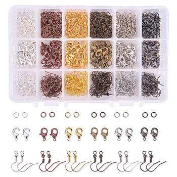 1 Box 930Pcs Brass Jewelry Finding Jump Rings Lobster Claw Clasps Earring Hooks
1 Box 930Pcs Brass Jewelry Finding Jump Rings Lobster Claw Clasps Earring Hooks
