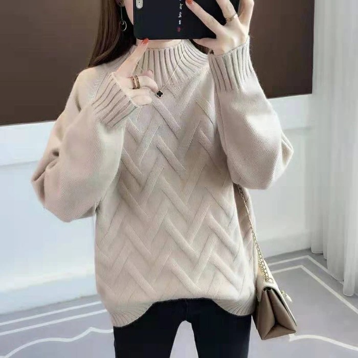 Pullover Sweater Women 2020 new Autumn Winter Knit Sweater Loose Women Sweaters Plus Size
Pullover Sweater Women 2020 new Autumn Winter Knit Sweater Loose Women Sweaters Plus Size