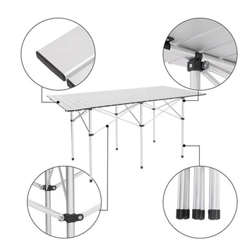 US 140X70X70cm Rectangular Camping Table Foldable Aluminum Table for Camping Outdoors
US 140X70X70cm Rectangular Camping Table Foldable Aluminum Table for Camping Outdoors