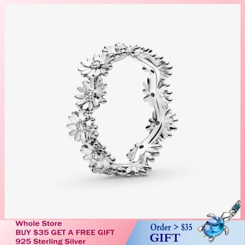 NEW Lady Authentic 925 Sterling Silver Rings Pave Sparkling Daisy Flower Crown ring Flower Petals Band Rings Jewelry Women DIY
NEW Lady Authentic 925 Sterling Silver Rings Pave Sparkling Daisy Flower Crown ring Flower Petals Band Rings Jewelry Women DIY