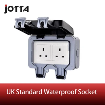 IP66 waterproof series wall switch socket 13A 220V-250V double socket British standard English Style 
IP66 waterproof series wall switch socket 13A 220V-250V double socket British standard English Style