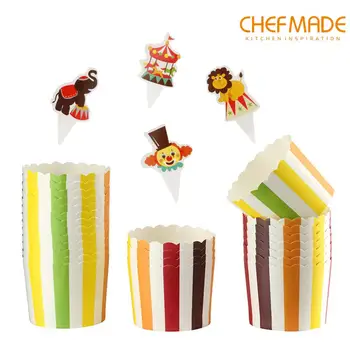 CHEFMADE Muffin Paper Baking Cup, 25PCS Rainbow Cupcake Cases, FDA Approved
CHEFMADE Muffin Paper Baking Cup, 25PCS Rainbow Cupcake Cases, FDA Approved