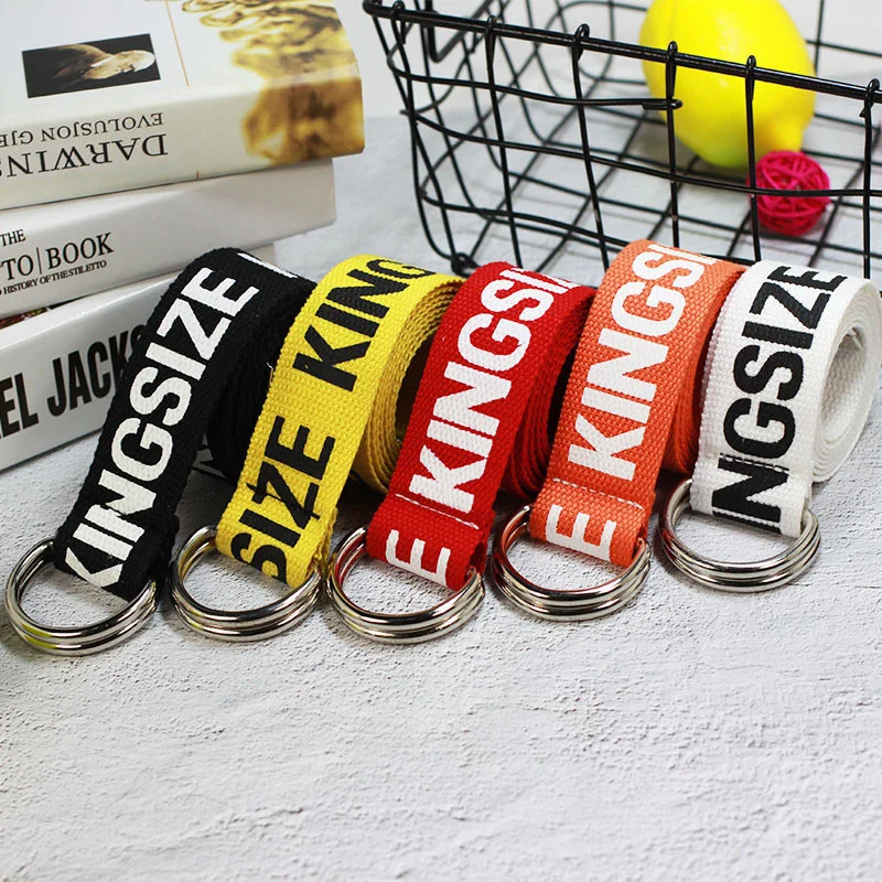 Unisex Canvas Belts Letters Printed D Ring Double Buckle Punk Waist Strap Women Men Teenager Long Wide white Belt
Unisex Canvas Belts Letters Printed D Ring Double Buckle Punk Waist Strap Women Men Teenager Long Wide white Belt