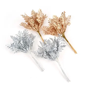 Silver Gold Leaves Artificial Plants Bouquet for Christmas Wedding Decoration DIY Scrapbook Handmade Craft Fake Flowers Decor
Silver Gold Leaves Artificial Plants Bouquet for Christmas Wedding Decoration DIY Scrapbook Handmade Craft Fake Flowers Decor