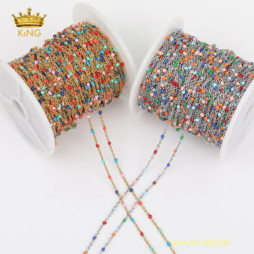 5meters Stainless Steel Wire Wrapped Colourful Enamel Dot Chains Links Small Enamel Beads Rosary Beaded Chains Findings 2mm
5meters Stainless Steel Wire Wrapped Colourful Enamel Dot Chains Links Small Enamel Beads Rosary Beaded Chains Findings 2mm