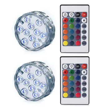 2 Pieces Remote control waterproof diving lights Underwater Lights LED Multi-color Remote Control Submersible Light with IP68 Wa
2 Pieces Remote control waterproof diving lights Underwater Lights LED Multi-color Remote Control Submersible Light with IP68 Wa