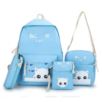 4pcs/set Canvas Women Backpacks Printing Cute Panda School Bag For Teenager Girls Backpack Rucksack Sac A Dos Moclila
4pcs/set Canvas Women Backpacks Printing Cute Panda School Bag For Teenager Girls Backpack Rucksack Sac A Dos Moclila