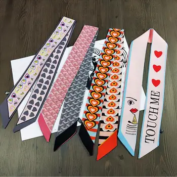2020 Korean Long Narrow Bag Strip Small Towels Tie Heart Design Scarf Women Fashion Ladies Scarves Printing Female Silk Scarves
2020 Korean Long Narrow Bag Strip Small Towels Tie Heart Design Scarf Women Fashion Ladies Scarves Printing Female Silk Scarves