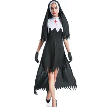 Virgin Mary Nuns Costumes For Women Sexy Long Black Nuns Costume Arabic Religion Monk Ghost Uniform Halloween Cosplay
Virgin Mary Nuns Costumes For Women Sexy Long Black Nuns Costume Arabic Religion Monk Ghost Uniform Halloween Cosplay