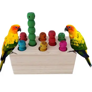 Wooden Bird Foraging Feeder Toys Interactive Parrot Educational Training Cage Puzzle Insect Chew Toy for Parrot Parakeet Conure
Wooden Bird Foraging Feeder Toys Interactive Parrot Educational Training Cage Puzzle Insect Chew Toy for Parrot Parakeet Conure