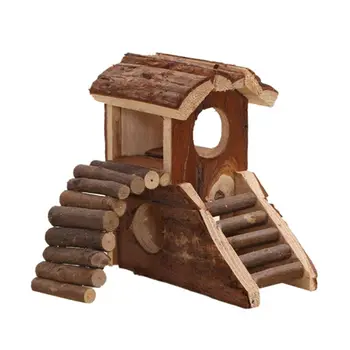Pets Wooden House 2 Storey Small Villa Waterproof 2 Stairs Play Cage for Hamster
Pets Wooden House 2 Storey Small Villa Waterproof 2 Stairs Play Cage for Hamster