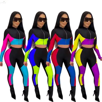 Winter Tracksuit Women Set Zipper Crop Top Skinny Pants Patchwork Color Two Piece Set Casual Sportswear Sweatsuit Club Outfits
Winter Tracksuit Women Set Zipper Crop Top Skinny Pants Patchwork Color Two Piece Set Casual Sportswear Sweatsuit Club Outfits
