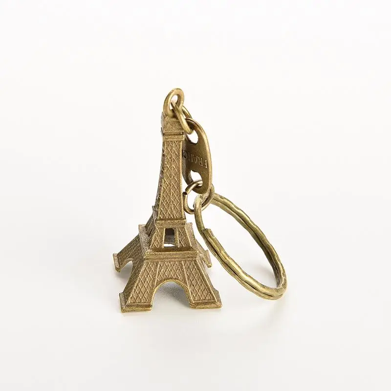 

2 Pcs Retro Bronze Eiffel Tower Keychain Paris Tour Keychain Key Chain Key Ring Decoration Key Gift Souvenirs Bag Charm