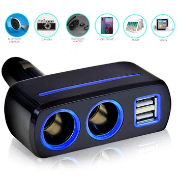 Car Cigarette Lighter Socket Splitter Plug Converter Auto Dual USB 12-24V 120W LED Charger Power Adapter For Phone MP3 DVR GPS
Car Cigarette Lighter Socket Splitter Plug Converter Auto Dual USB 12-24V 120W LED Charger Power Adapter For Phone MP3 DVR GPS