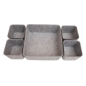 5pcs Felt Storage Bins Office Drawer Organizers For School Home Kitchen Closet Cabinet Desk Organize Boxes 
5pcs Felt Storage Bins Office Drawer Organizers For School Home Kitchen Closet Cabinet Desk Organize Boxes