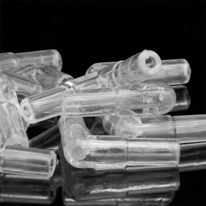 5 5mm Intake to 2mm Outlet Hose Splitter Aquarium Tank Clear Acrylic 2Way Air Pump Tubing Valve Line Connectors Hose Connector 5PC