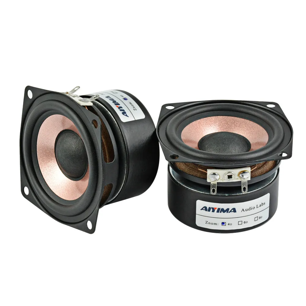 AIYIMA 2Pcs 2.5Inch 4Ohm 8Ohm Audio Speaker Driver HIFI Desktop Full Range Speaker High Sensitivity Loudspeaker Driver 8-15W
AIYIMA 2Pcs 2.5Inch 4Ohm 8Ohm Audio Speaker Driver HIFI Desktop Full Range Speaker High Sensitivity Loudspeaker Driver 8-15W