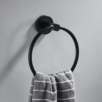 304 Stainless Steel Towel Ring Chrome Towel Hanging Ring Round Simple Black European Bathroom Accessories Rustproof
304 Stainless Steel Towel Ring Chrome Towel Hanging Ring Round Simple Black European Bathroom Accessories Rustproof