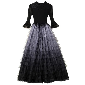Midi Dress For Woman 45-60kg 2020 Spring Women New Elastic Lace Patchwork Mesh Round Neck Flare Sleeve Slim Gradient Cake Dress 
Midi Dress For Woman 45-60kg 2020 Spring Women New Elastic Lace Patchwork Mesh Round Neck Flare Sleeve Slim Gradient Cake Dress